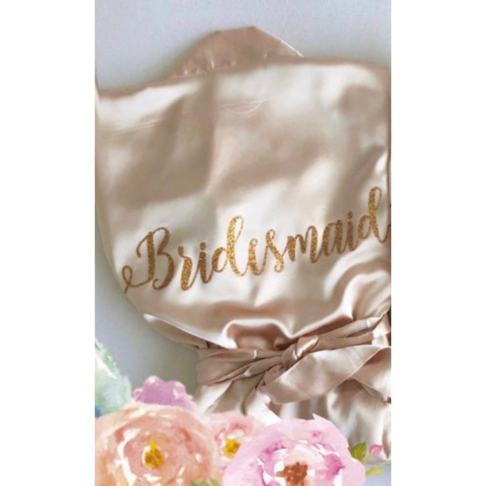 Champagne Satin Bridesmaid Robe